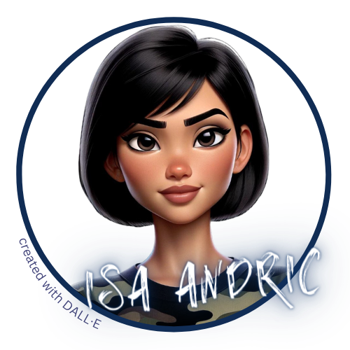 Profilbild im Toon-Style von Isabella Andric; generiert mit DALL-E